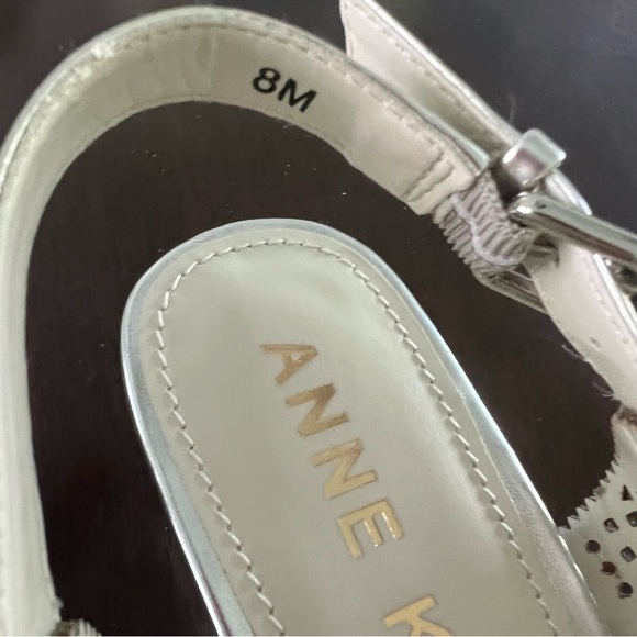 Anne Klein Maddie Silver low-wedge sandal - Picture 5 of 8